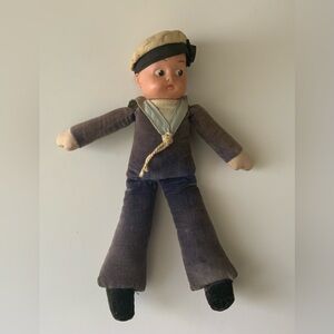 Vintage “SS ANDES” Luxury Cruise Ship Souvenir Sailor Doll